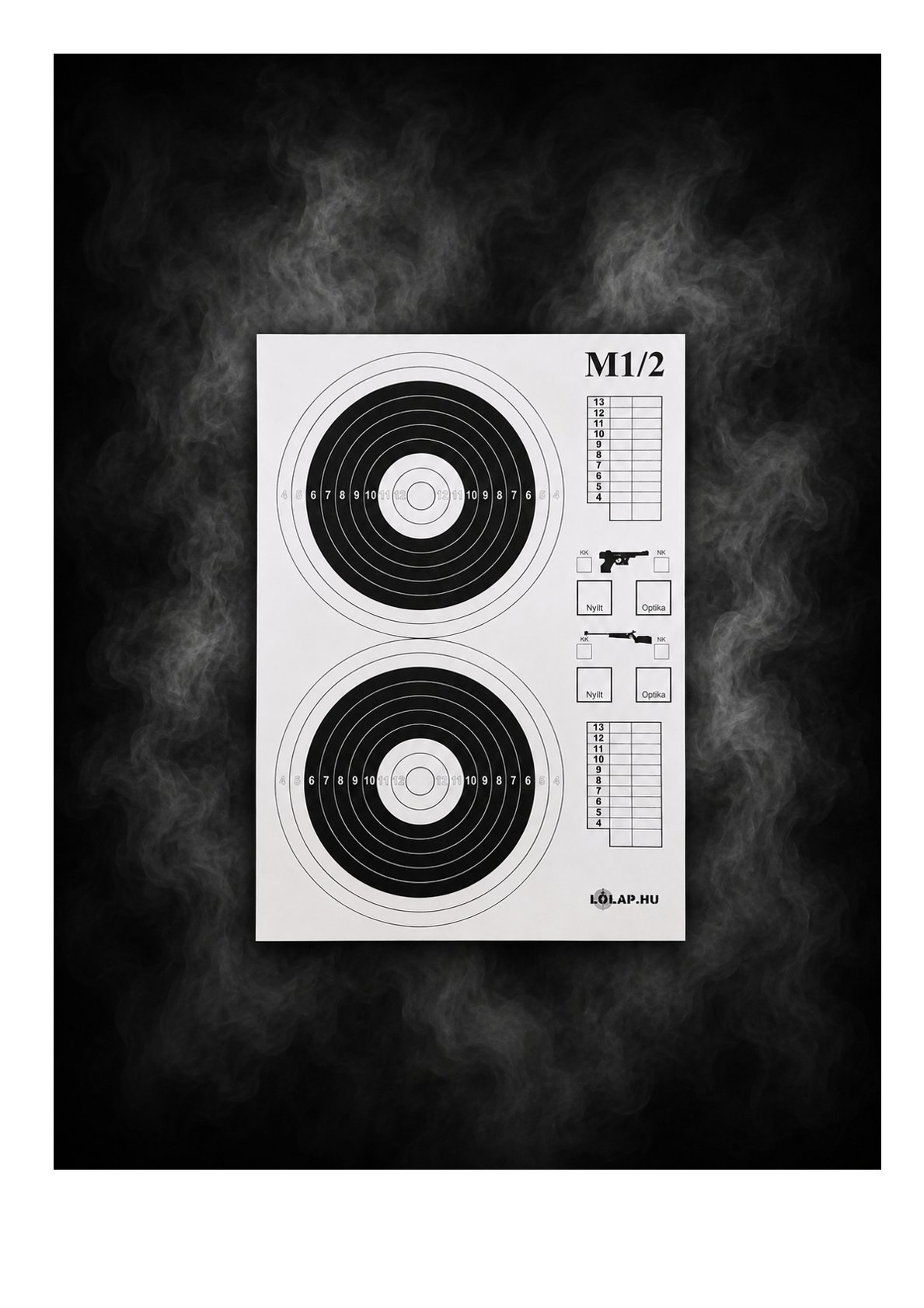 MDLSz Gyorspont M1/2 lőlap